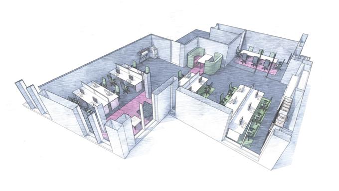 Sketch, Liverpool Science Park, Office, Plan, Internal, Commercial